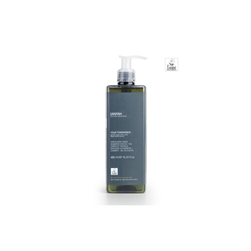 Gfl Anyah Hair & Body 2σε1 σαμπουάν και αφρόλουτρο σε επαναγεμιζόμενη φιάλη με αντλία 480ml