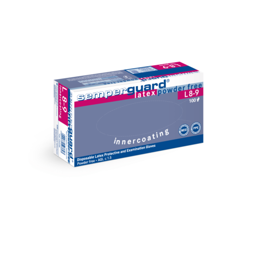 Semperguard® γάντια μιας χρήσης λάτεξ χωρίς πούδρα λευκά L 100τεμ
