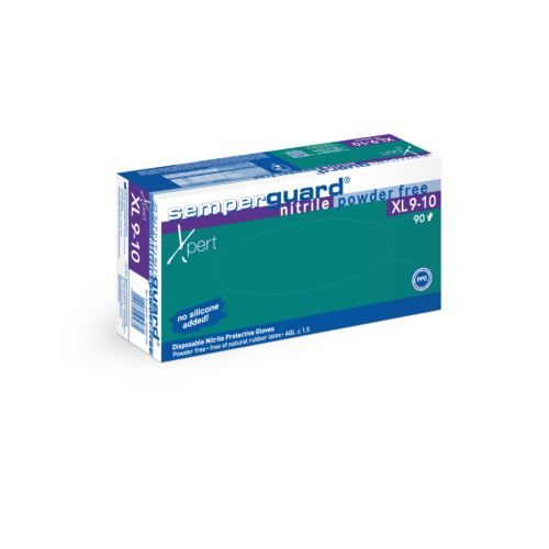 Semperguard® Xpert γάντια μιας χρήσης νιτριλίου χωρίς πούδρα μπλε XL 90τεμ