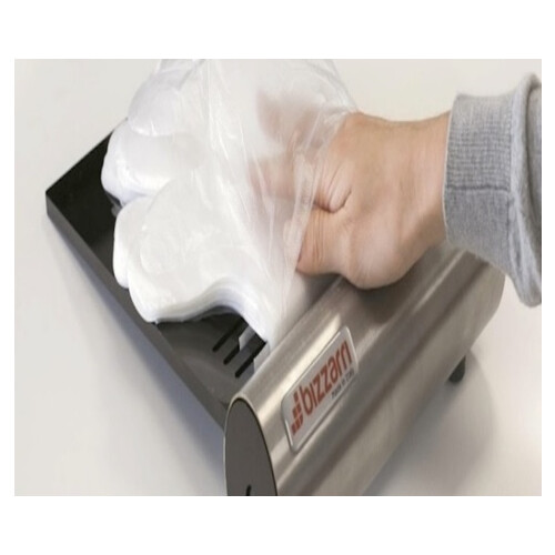 Γάντια μιας χρήσης HDPE συμβατά με Airjet dispenser χωρίς πούδρα διάφανα 100τεμ