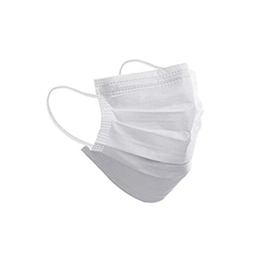 Μάσκα μιας χρήσης 2ply non-woven λευκή 50τεμ