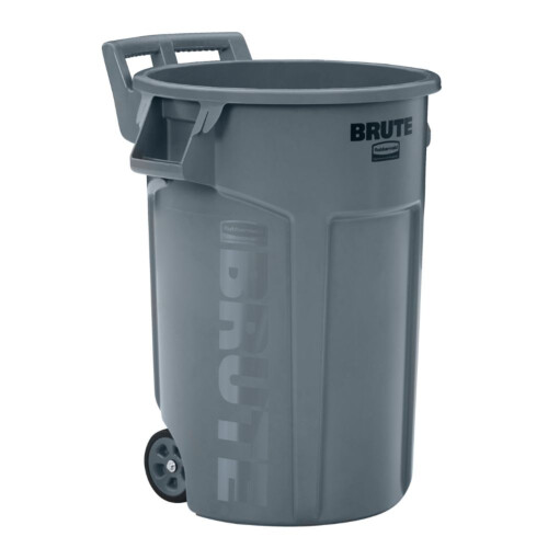 Rubbermaid Wheeled BRUTE® κάδος απορριμμάτων με ρόδες στρογγυλός γκρι 167L