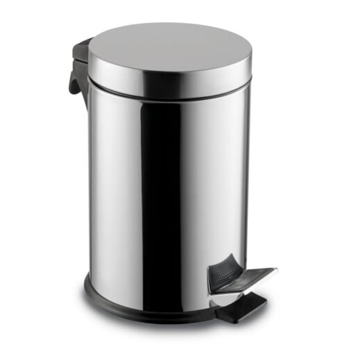 Χαρτοδοχείο inox chrome με πεντάλ 5L
