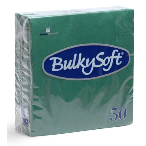 BulkySoft® χαρτοπετσέτα πολυτελείας πράσινη 2φυλλη 1/4 33x33cm 50τεμ