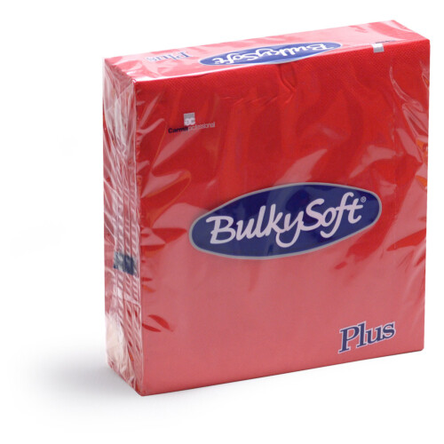 BulkySoft® Plus χαρτοπετσέτα point to point κόκκινη 1/4 2φυλλη 38x38cm 40τεμ