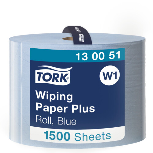 Tork® Wiping Paper Plus βιομηχανικό ρολό μπλε 2φυλλο 510m