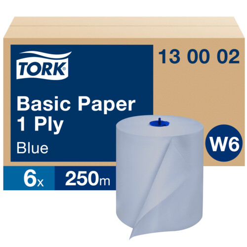 Tork® Basic Paper βιομηχανικό ρολό μπλε 1φυλλο 250m