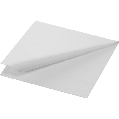 Duni χαρτοπετσέτα λευκή 2φυλλη 1/4 24x24cm πολυτελείας 300τεμ