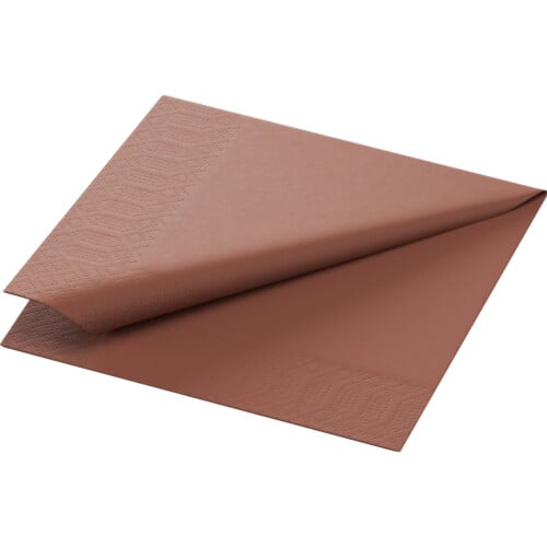 Duni χαρτοπετσέτα καφέ 2φυλλη 1/4 24x24cm πολυτελείας 300τεμ
