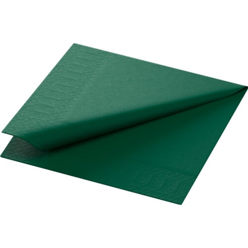 Duni χαρτοπετσέτα σκούρο πράσινο 3φυλλη 1/4 24x24cm πολυτελείας 250τεμ