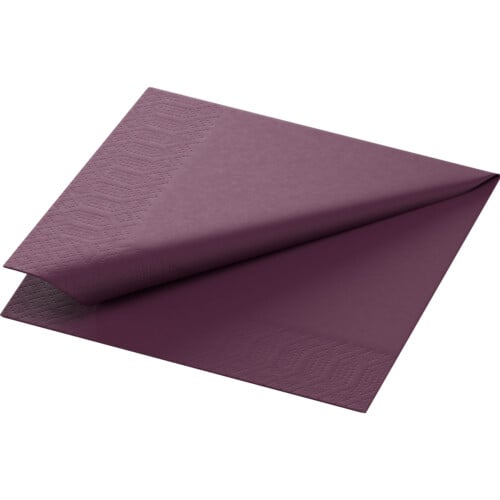 Duni χαρτοπετσέτα σκούρο μοβ 3φυλλη 1/4 24x24cm πολυτελείας 250τεμ