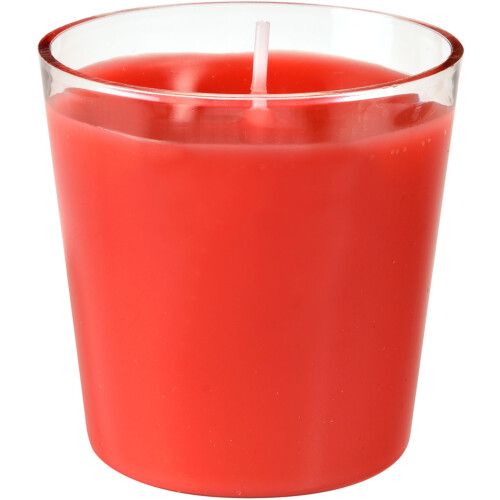 Duni Switch&Shine κερί σε ποτήρι κόκκινο 6,5xØ6,5cm 30h