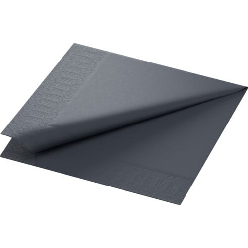 Duni χαρτοπετσέτα μαύρη 2φυλλη 1/4 40x40cm πολυτελείας 125τεμ