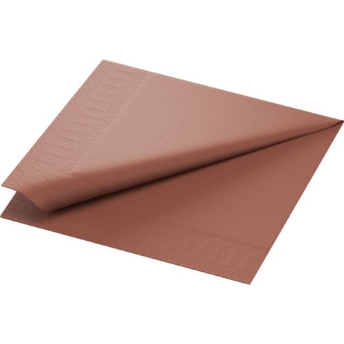 Duni χαρτοπετσέτα καφέ 2φυλλη 1/4 40x40cm πολυτελείας 125τεμ