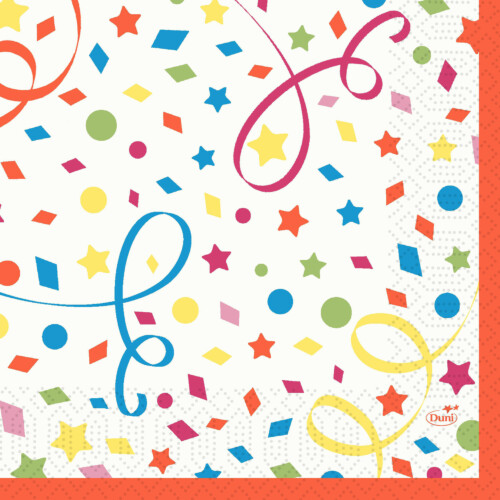 Duni Confetti χαρτοπετσέτα με σχέδιο 3φυλλη 1/4 33x33cm πολυτελείας 250τεμ