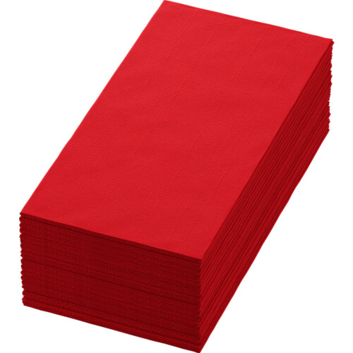 Duni χαρτοπετσέτα κόκκινη 3φυλλη 1/8 40x40cm πολυτελείας 250τεμ