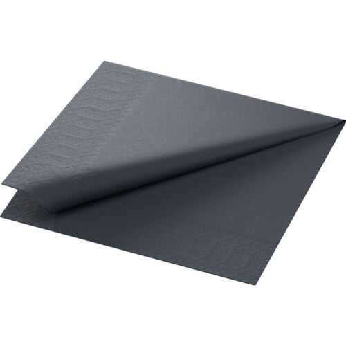Duni χαρτοπετσέτα μαύρη 2φυλλη 1/4 33x33cm πολυτελείας 125τεμ