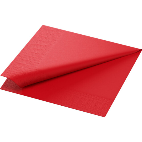 Duni χαρτοπετσέτα κόκκινη 2φυλλη 1/4 33x33cm πολυτελείας 125τεμ