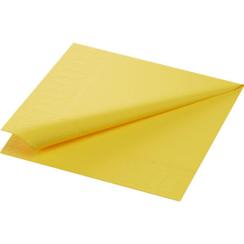 Duni χαρτοπετσέτα κίτρινη 2φυλλη 1/4 33x33cm πολυτελείας 125τεμ