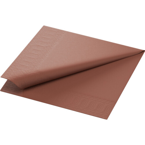 Duni χαρτοπετσέτα καφέ 2φυλλη 1/4 33x33cm πολυτελείας 125τεμ