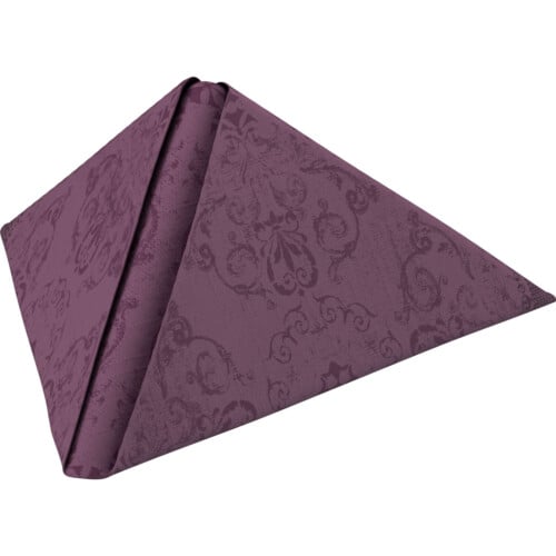 Duni Dunilin® Opulent χαρτοπετσέτα σκούρο μοβ με σχέδιο 1/4 40x40cm Airlaid 45τεμ