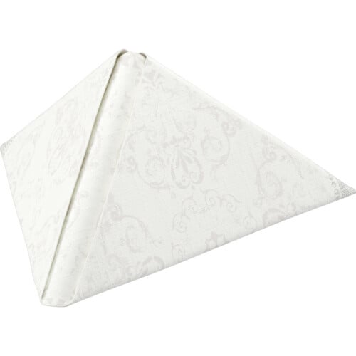Duni Dunilin® Opulent χαρτοπετσέτα λευκή με σχέδιο 1/4 40x40cm Airlaid 45τεμ