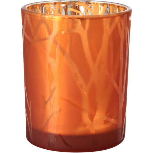Duni Shimmer κηροπήγιο γυάλινο χάλκινο 10xØ8cm