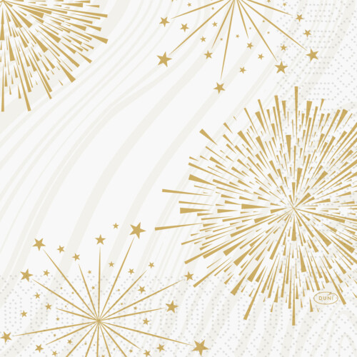 Duni Sparkly White χαρτοπετσέτα με σχέδιο 3φυλλη 1/4 33x33cm πολυτελείας 50τεμ