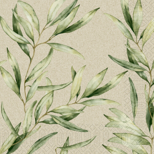 Duni Foliage χαρτοπετσέτα με σχέδιο 3φυλλη 1/4 40x40cm πολυτελείας 250τεμ