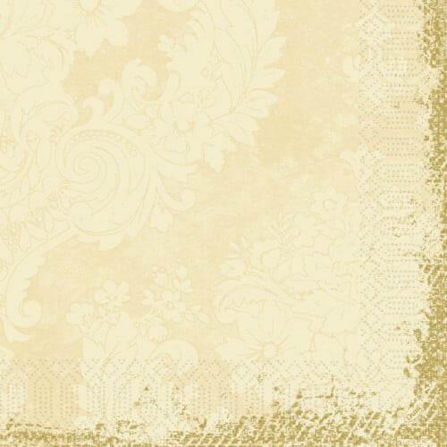 Duni Royal χαρτοπετσέτα κρεμ με σχέδιο 3φυλλη 1/4 40x40cm πολυτελείας 250τεμ