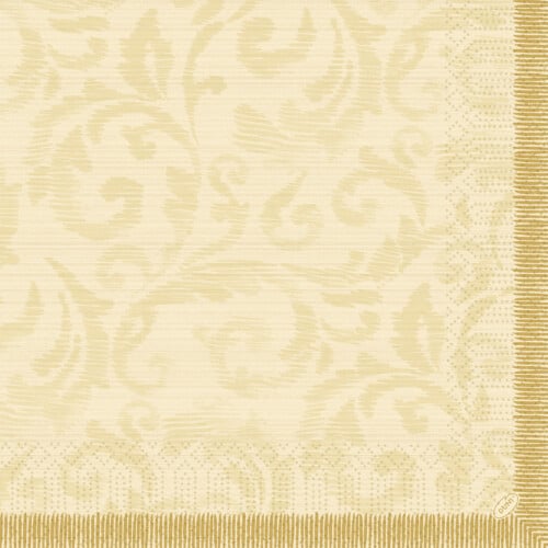 Duni χαρτοπετσέτα Rich Damast Cream 3φυλλη 1/4 40x40cm πολυτελείας 250τεμ