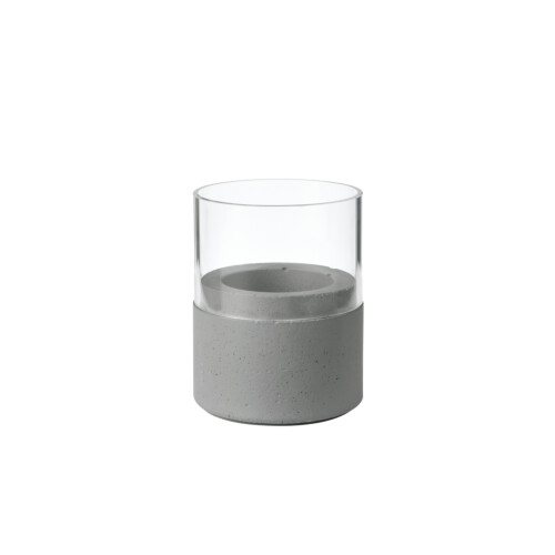 Duni Neat κηροπήγιο γυάλινο σκούρο γκρι 7xØ6,1cm