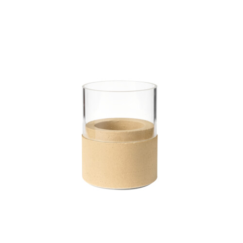 Duni Neat κηροπήγιο γυάλινο σε φυσική απόχρωση 7xØ6,1cm