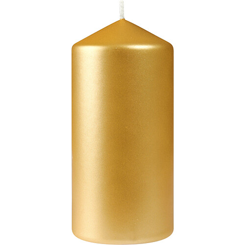 Duni Pillar κερί ματ χρυσό 15xØ7cm 50h