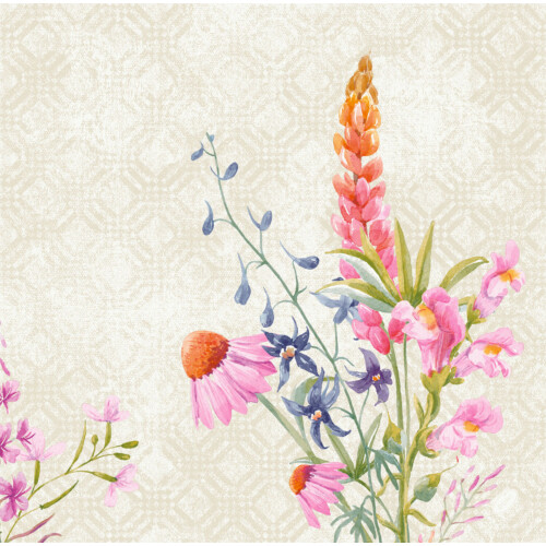 Duni Dunisoft® Floret χαρτοπετσέτα με σχέδιο 40x40cm Airlaid 60τεμ