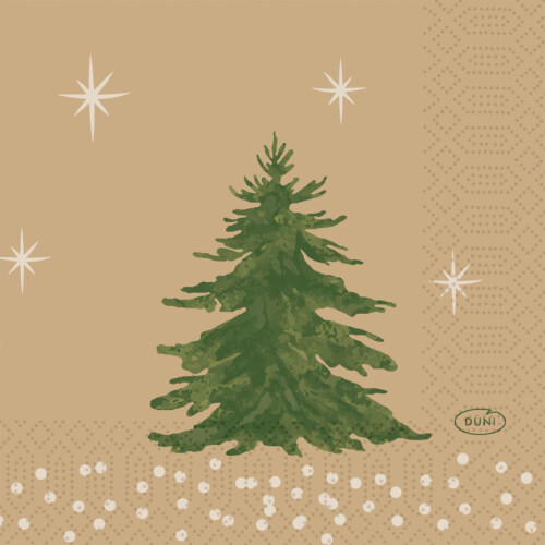 Duni Humble Trees χαρτοπετσέτα με σχέδιο 3φυλλη 1/4 24x24cm πολυτελείας 50τεμ