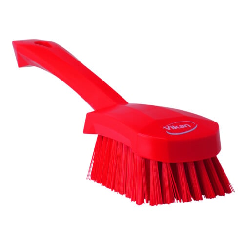 Vikan® βούρτσα με κοντή λαβή σκληρή κόκκινη 27cm