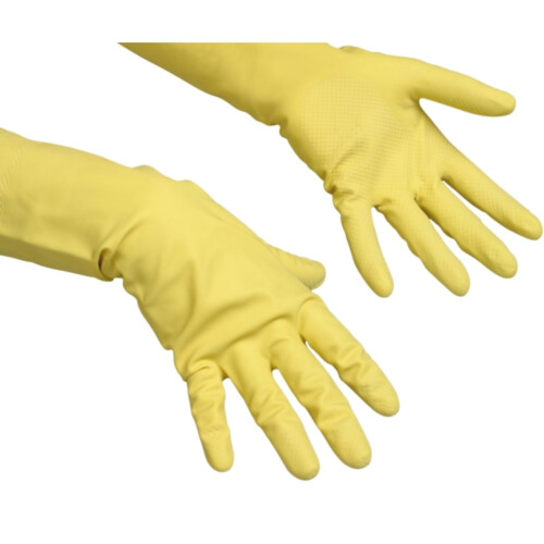 Vileda® Safegrip γάντια πολλαπλών χρήσεων λάτεξ κίτρινα M 2τεμ