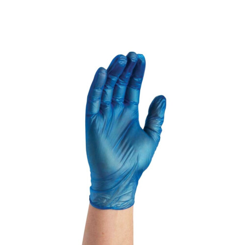Sempermed® Protects Hygienic γάντια μιας χρήσης βινυλίου χωρίς πούδρα μπλε S 100τεμ