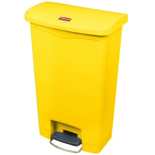 Rubbermaid Slim Jim® Step-On Front-Step κάδος απορριμμάτων κίτρινος με πεντάλ 50L