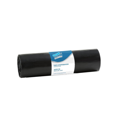 Clean & Clever Medium Plus σάκος απορριμμάτων 65x90cm μαύρος 30τεμ