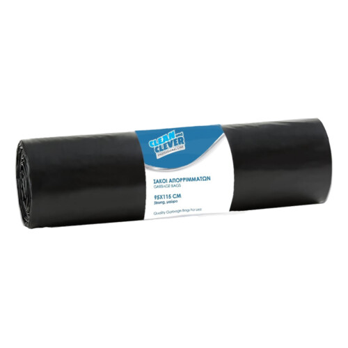 Clean & Clever Strong σάκος απορριμμάτων 95x115cm μαύρος 20τεμ