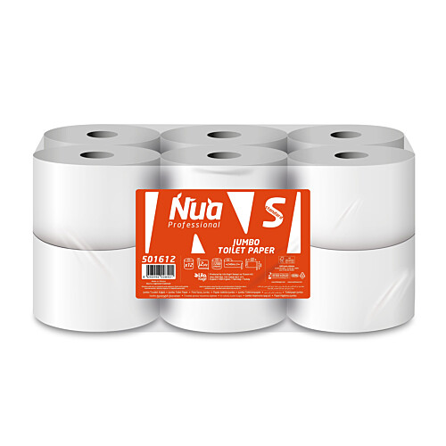 Nua Jumbo ρολό υγείας λευκό 2φυλλο 240m