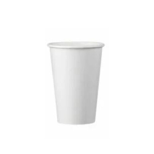 Χάρτινο ποτήρι μονότοιχο λευκό 8oz 50τεμ