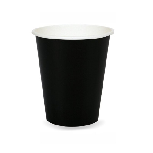 Χάρτινο ποτήρι μονότοιχο μαύρο 12oz 50τεμ