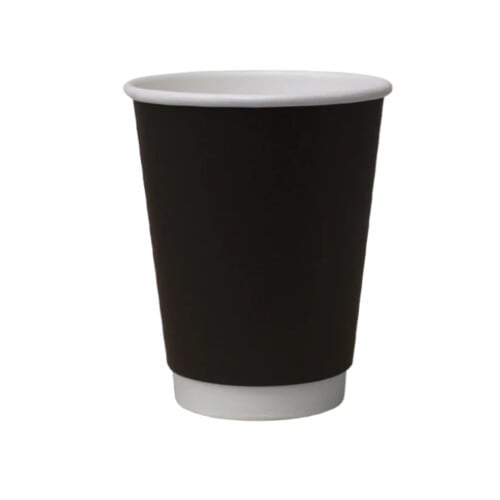 Χάρτινο ποτήρι διπλότοιχο μαύρο 12oz 25τεμ