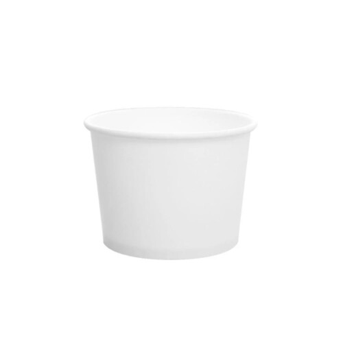 Χάρτινο μπολ παγωτού λευκό 6oz 50τεμ