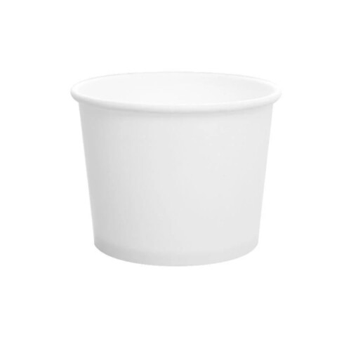 Χάρτινο μπολ παγωτού λευκό 8oz 50τεμ
