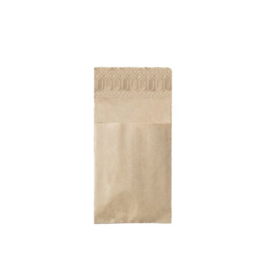 Θήκη μαχαιροπίρουνου kraft 2φυλλη 33x40cm πολυτελείας 125τεμ
