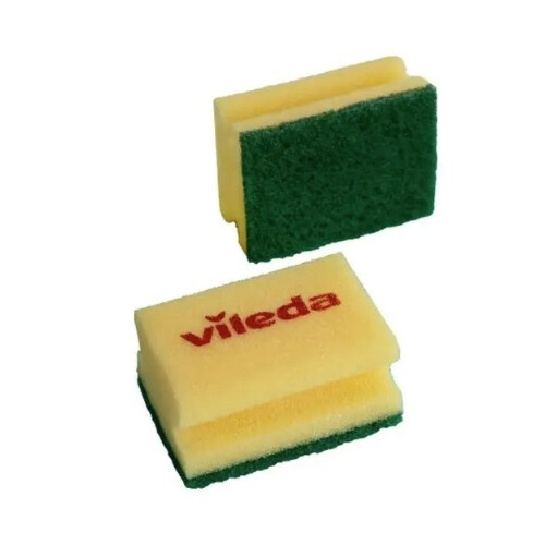 Vileda σπόγγος με λαβή πράσινη φίμπρα 7x9,5cm